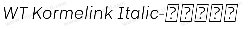 WT Kormelink Italic字体转换